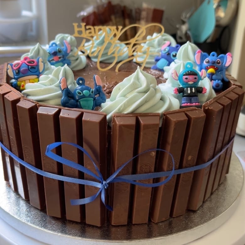 KitKat celebration cake with character toppers